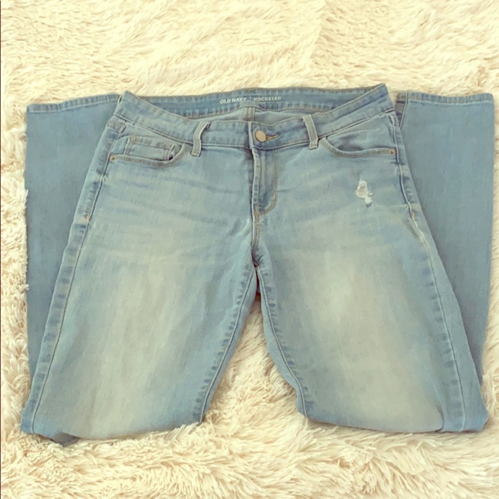 Old Navy Distressed Rockstar Jeans - Blue